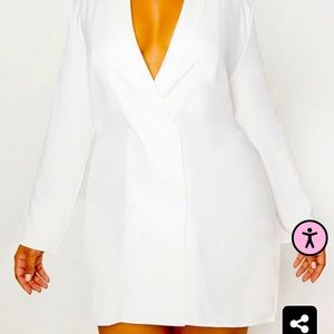 White tuxedo dress
